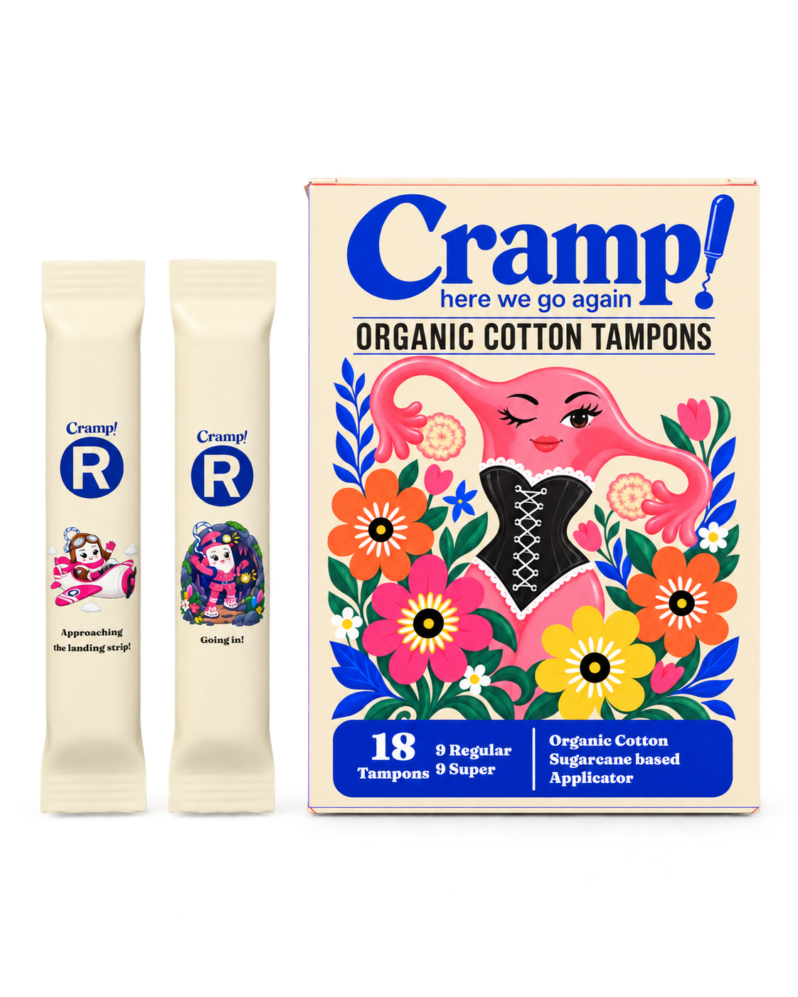 Cramp! box and wrappers